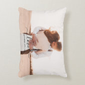 Weddenschap 2 Photo Memory Love Script Accent Kussen (Voorkant(Verticaal))