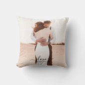 Weddenschap 2 Photo Memory Love Script Kussen (Voorkant)