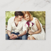 Weddenschap 2 QR RSVP Details Foto Burgundy Informatiekaartje (Achterkant)