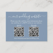Weddenschap 2 QR RSVP - Details Foto Dusty Blue Informatiekaartje (Voorkant)
