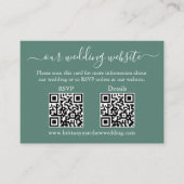 Weddenschap 2 QR RSVP Details Foto Eucalyptus Gree Informatiekaartje (Voorkant)