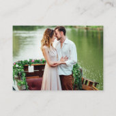 Weddenschap 2 QR RSVP Details Foto Terracotta Informatiekaartje (Achterkant)