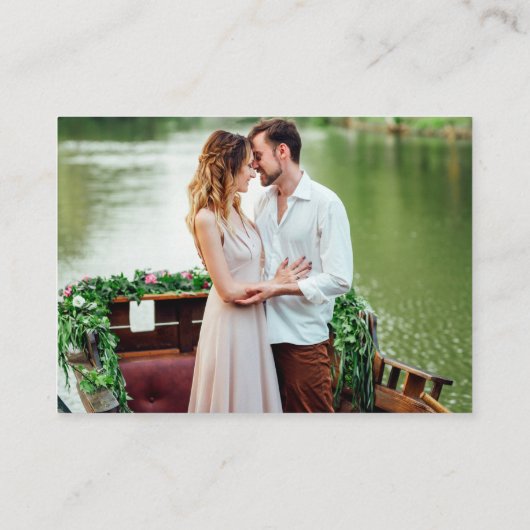 Weddenschap 2 QR RSVP Details Foto Terracotta Informatiekaartje (Achterkant)