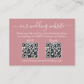 Weddenschap 2 QR RSVP - Details Roos met foto-usty Informatiekaartje (Voorkant)