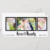 Weddenschap 3 Foto's en Bedankt script Hartelijk d (Voorkant / Achterkant)