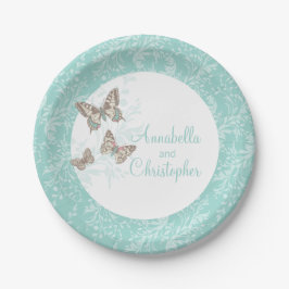 Weddenschap 3 inktvlinders blauwgroen witboek bord