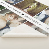 Weddenschap 6 Square Photo Collage Sherpa Deken (3/4)