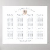 Weddenschap 8 Tabel 80 Square Seating Chart Poster (Voorkant)