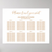 Weddenschap 8 Tables Roos Gold Sign Poster (Voorkant)