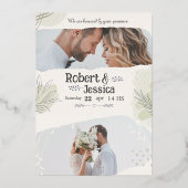 Weddenschap A4 FLAYR A5 Folie Uitnodiging (Voorkant)