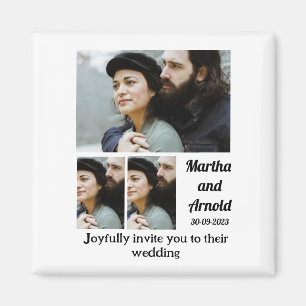 Weddenschap Aangepast 3 Foto collage Magneet