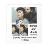 Weddenschap Aangepast 3 Foto collage Notitieblok (Voorkant)