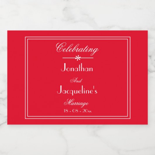 Weddenschap aangepaste bruidegom Chic Mini Likeurfles Etiket (Enkel label)