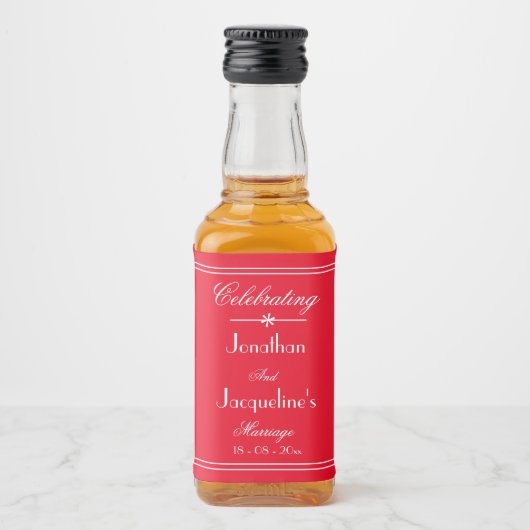 Weddenschap aangepaste bruidegom Chic  Mini Likeurfles Etiket (Voorkant)