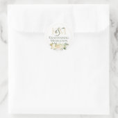 Weddenschap Aangepaste monogram Naam Witte crème Ronde Sticker (Tas)