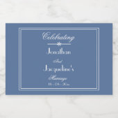 Weddenschap Aangepaste namen Dusty Blue Mini Likeurfles Etiket (Enkel label)