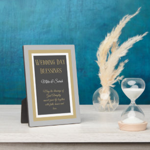 Weddenschap! Aangepaste zegening voor koppel Plaqu Fotoplaat