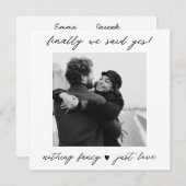 Weddenschap Aankondiging "Niets fancy gewoon liefd (Voorkant / Achterkant)