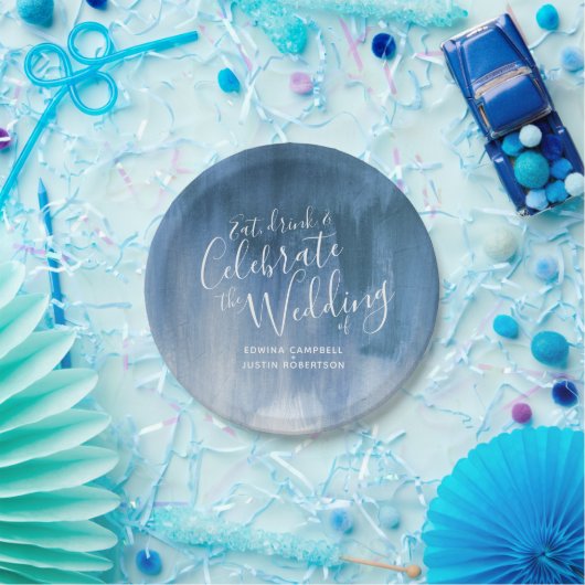 Weddenschap abstract blauw grijs bord (Feest)