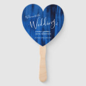 Weddenschap abstracte moderne kunst met blauw handwaaier (Voorkant)