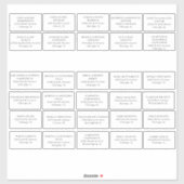 Weddenschap Adresetiketten snijden vinylSticker Sticker (Vel)