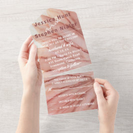 Weddenschap Alle N Eén Uitnodiging in Roze