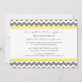 Weddenschap Alleen grijze gele Chevron Kaart (Achterkant)