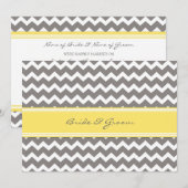 Weddenschap Alleen grijze gele Chevron Kaart (Voorkant / Achterkant)