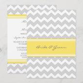 Weddenschap Alleen grijze gele Chevron Kaart (Voorkant / Achterkant)