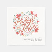 Weddenschap Altijd voor altijd Typografie Servet (Voorkant)