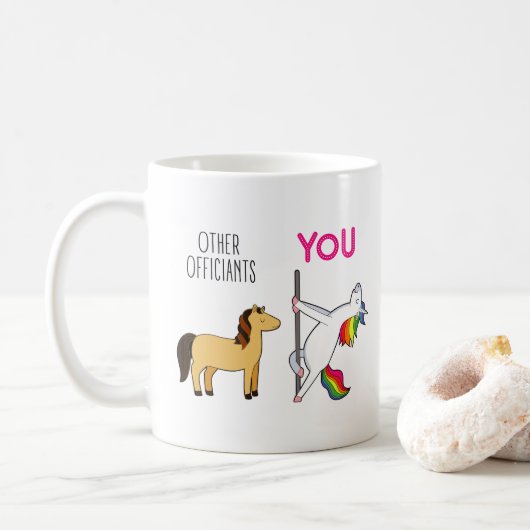 Weddenschap Ambtenaar Funny proposal Unicorn Koffiemok (Met donut)