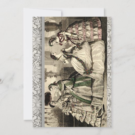 Weddenschap  Antiek bride Kaart (Achterkant)