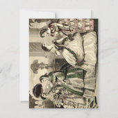 Weddenschap  Antiek bride Kaart (Achterkant)