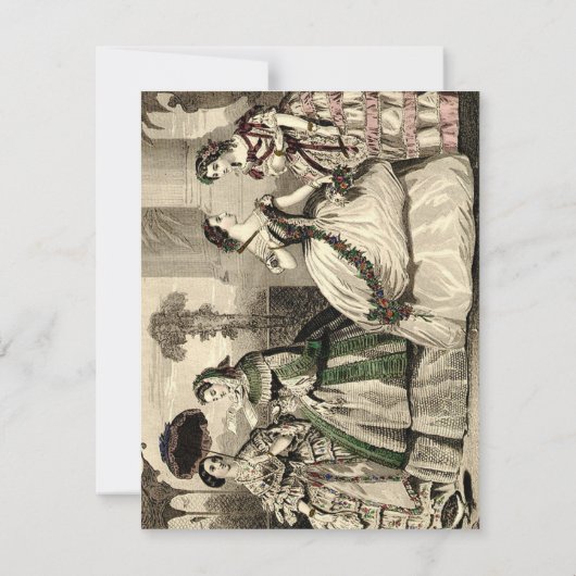 Weddenschap  Antiek bride Kaart (Achterkant)