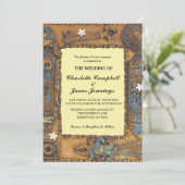 Weddenschap Antiek Skeleton Key Uitnodiging (Staand voorkant)