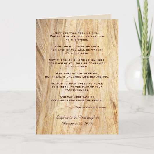 Weddenschap Apache Blessing voelt geen regen bruin Kaart (Voorkant)