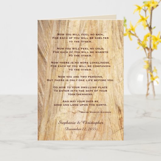 Weddenschap Apache Blessing voelt geen regen bruin Kaart (Gele Bloem)