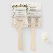 Weddenschap Arbor Beach Hand Fans Handwaaier (Voorkant en achterkant)