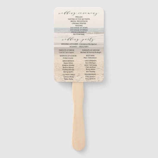 Weddenschap Arbor Beach Hand Fans Handwaaier (Achterkant)