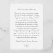 Weddenschap: Art Nouveau & Poem 11 Folie Uitnodiging (Achterkant)