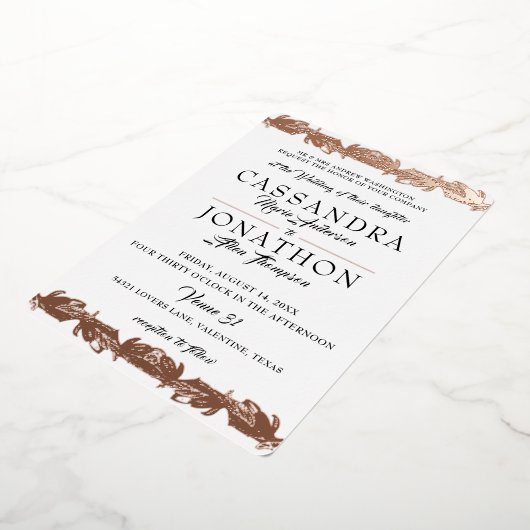 Weddenschap: Art Nouveau & Poem 11 Folie Uitnodiging (Gedraaid)