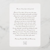 Weddenschap - Art Nouveau & Poem 12 Folie Uitnodiging (Achterkant)