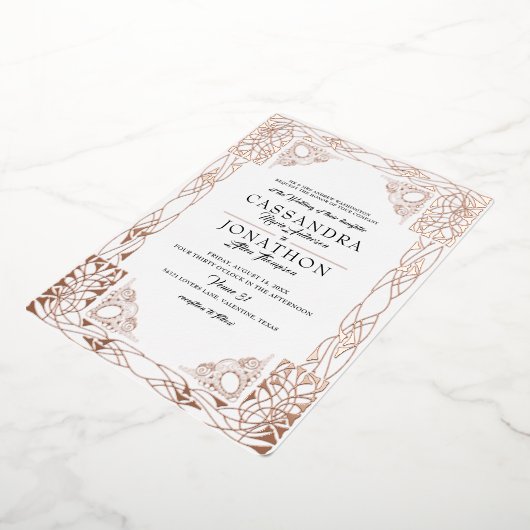 Weddenschap: Art Nouveau & Poem 22 Folie Uitnodiging (Gedraaid)