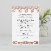 Weddenschap - Art Nouveau & Poem 5 Folie Uitnodiging (Staand Voorkant)