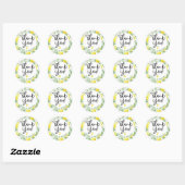 Weddenschap/Baby shower Favor Dank je Lemon Ronde Sticker (Vel)