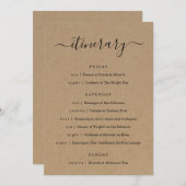 Weddenschap/Bachelorette Party/Birthday Itinerary Programmakaart (Voorkant / Achterkant)