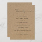 Weddenschap/Bachelorette Party/Birthday Itinerary Programmakaart (Voorkant / Achterkant)