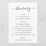 Weddenschap/Bachelorette Party/Birthday Itinerary Programmakaart<br><div class="desc">Een wonderlijk eenvoudige achtergrond voor je reisroute.</div>