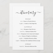 Weddenschap/Bachelorette Party/Birthday Itinerary Programmakaart (Voorkant / Achterkant)