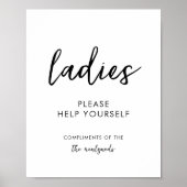 Weddenschap Bathroom Basket voor dames-bruiloft Poster (Voorkant)